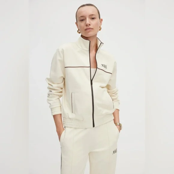 Sporty & Rich Action logo Track Pants - Milk/Cocoa Large - Picture 3 of 8